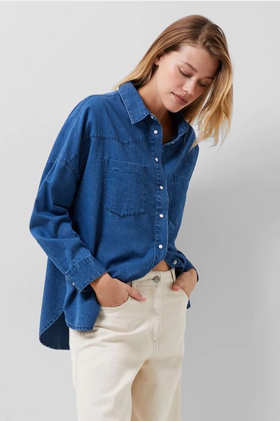 Zaves Chambray Denim Shirt