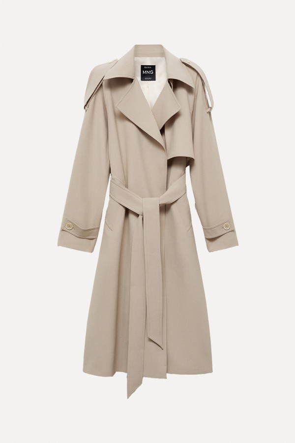 Oversized Trench Coat With Belt from Mango