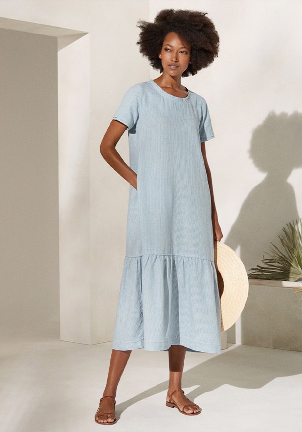 Striped Cotton Linen Dress from Poetry