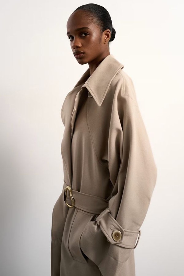 Oversized Clean Tailored Trench With Dropped Armhole from TOPSHOP