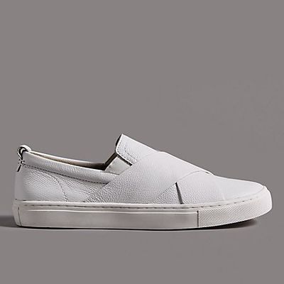 Leather Cross Strap Trainers