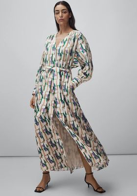 Linen And Cotton Printed Dress from Massimo Dutti