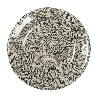 Black & Cream Swirl Earthenware Dessert Plate from Penreath & Hall