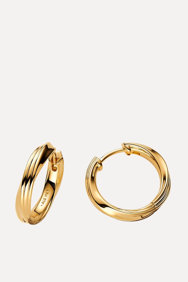 Twisted Huggie Earrings