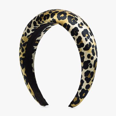 Multi-Coloured Thada Leopard Print Headband from Jennifer Behr