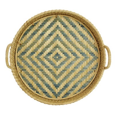 Chevron Circular Woven Tray from Birdie Fortescue