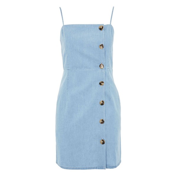 Horn Button Mini Dress from Topshop