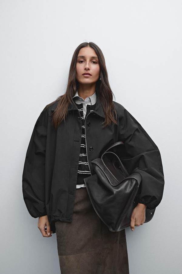 Cotton Blend Puff Parka from Massimo Dutti