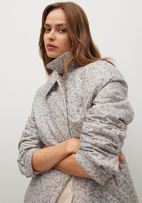 Printed Quilted Jacket from Mango