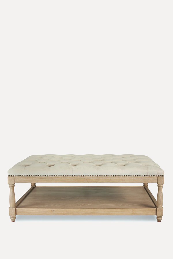 Upholstered Petit Royale Ottoman Coffee Table from La Residence Interiors