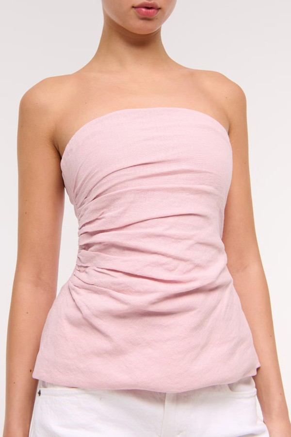 Linen-Blend Tube Top from Abercrombie & Fitch