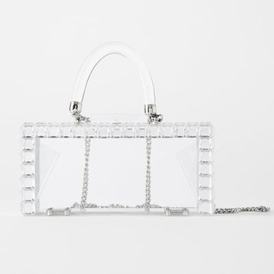 Transparent Rigid Minaudière With Studs from Zara