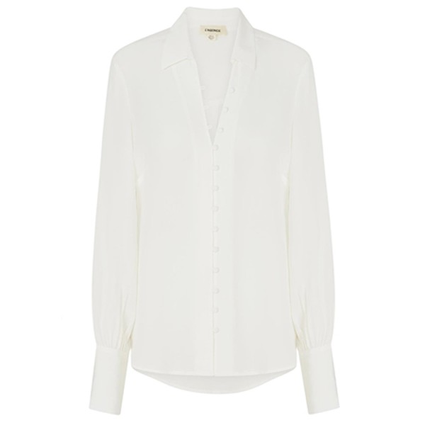 Naomi Button Front Blouse In Ivory from L’Agence