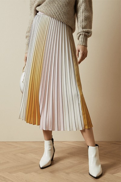 Ombré Pleated Skirt