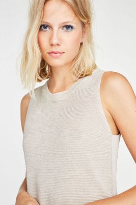 Long Ribbed Top from Uterque