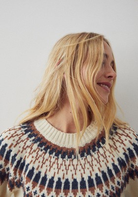 Fair Isle Yolk Knit Jumper from Warehouse