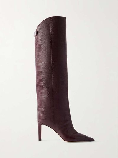 Alizze Lizard-Effect Leather Knee Boots from JIMMY CHOO