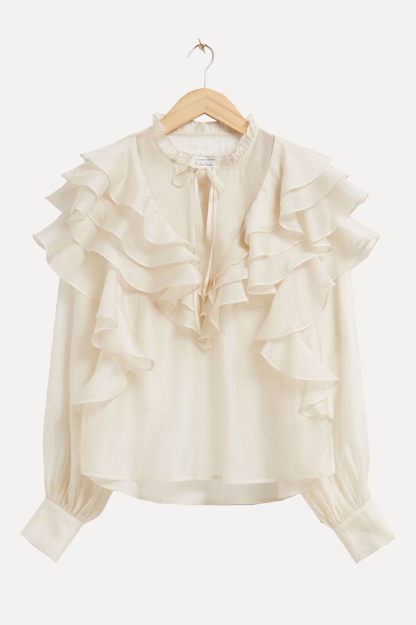 Sheer Ruffle Blouse from & Other Stories