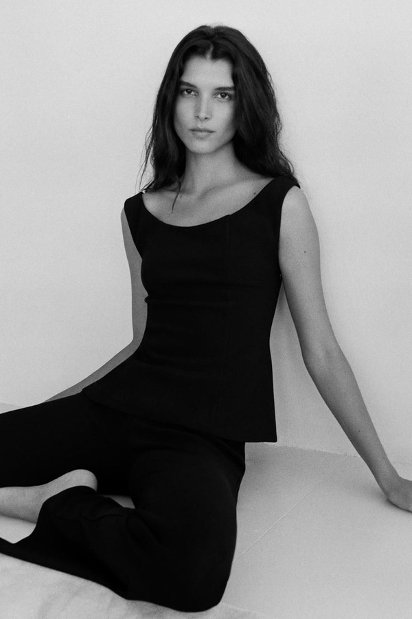 Crepe Flare Trousers