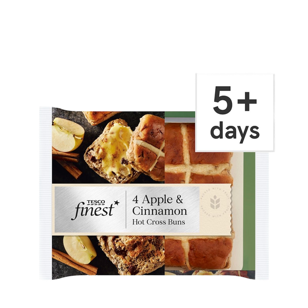 Apple & Cinnamon Hot Cross Buns from Tesco Finest