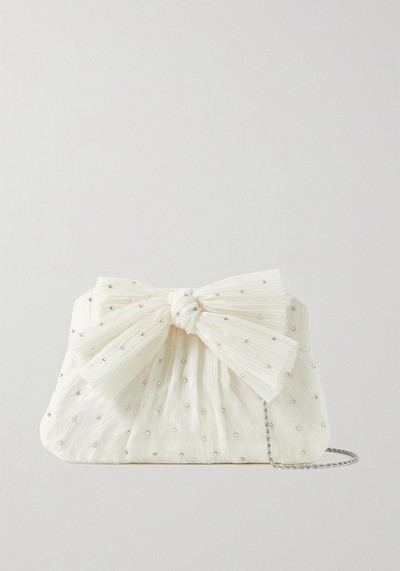 Rayne Crystal Embellished Plissé Clutch from Loeffler Randall