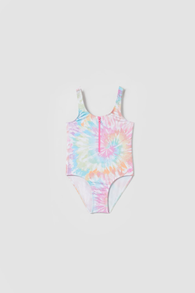 Tie-Dye Zipped Swimsuit