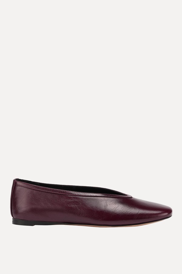 Lane Leather Ballerina Pumps from Nokwol