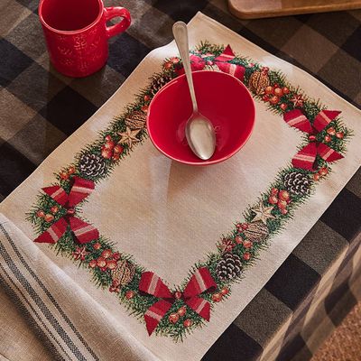 Christmas Placemat With Wreath