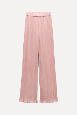 Finely Pleated Palazzo Trousers from Zara
