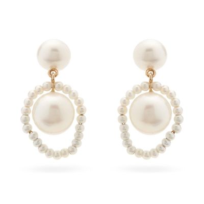 Eau Du Soleil Pearl & 14kt Gold Earrings from Sophie Bille Brahe