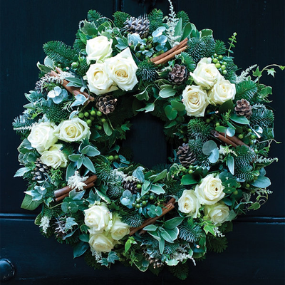 White Christmas Wreath from Adore My Door