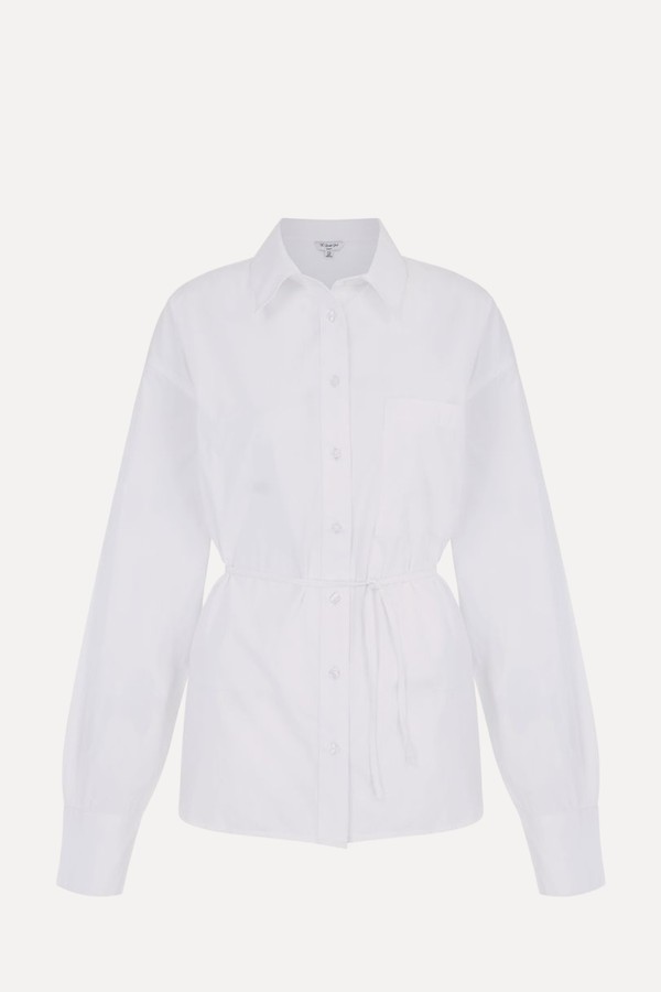 Cinched Waist Fitted Shirt