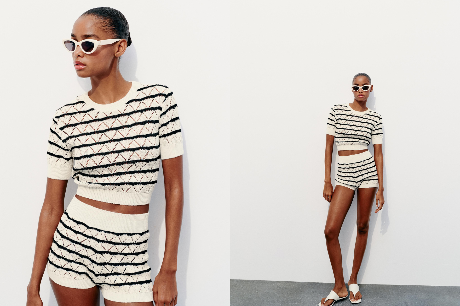 Striped Knit Shorts, £22.99 | Zara
