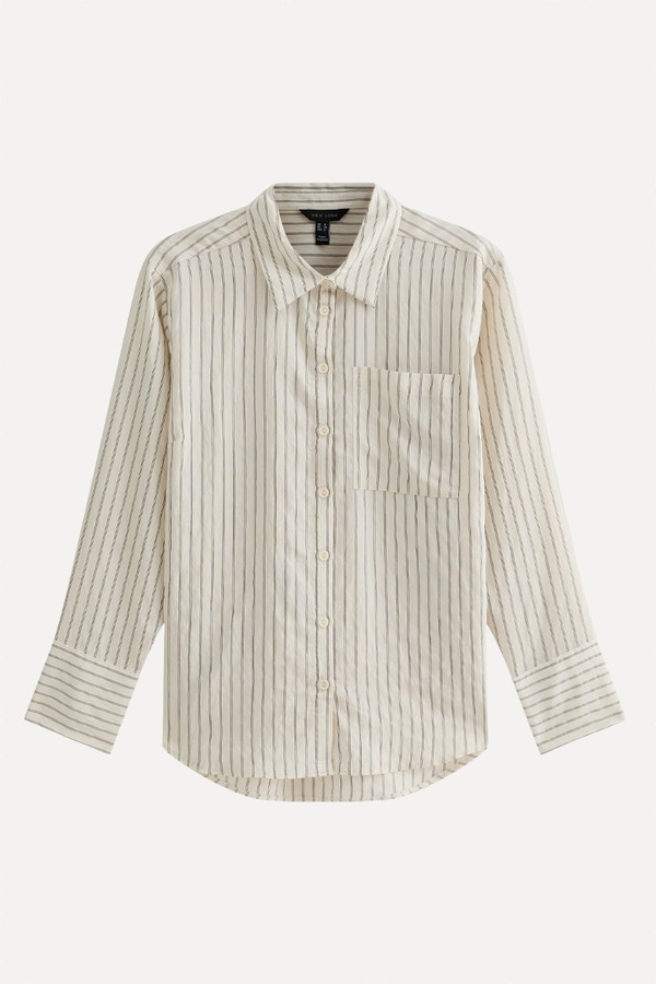 Pinstripe Oversized Pocket Shirt