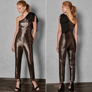 Pallera Sparkle Bow Shoulder Jumpsuit