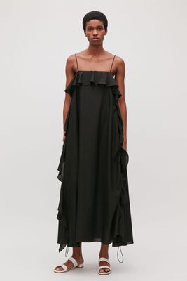 Frilled Cotton Silk Dress from Cos