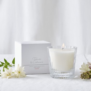 Tuberose & Cashmere Luxury Ribbed Candle