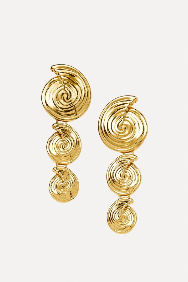 Spiral Statement Drop Earrings