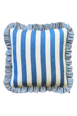 Blue Deckchair Stripe + Blue Narrow Stripe Frill from Katy Takla