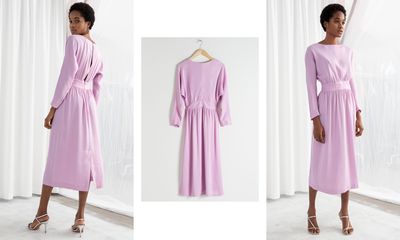 Long Sleeve Satin Midi Dress, £89 
