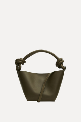Mini Nappa Leather Crossbody Bag With Knot Details  from Massimo Dutti