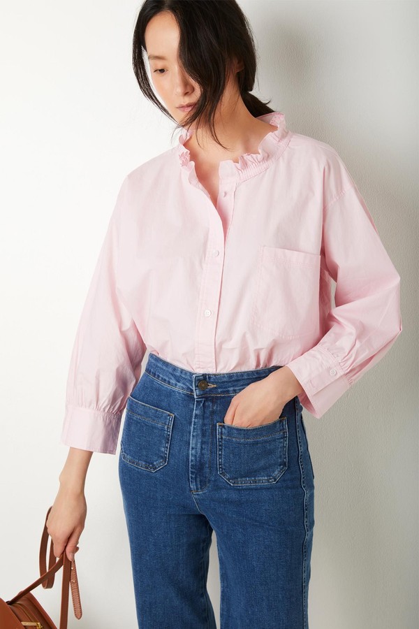 Odette Oversized Cotton Poplin Blouse from Wyse