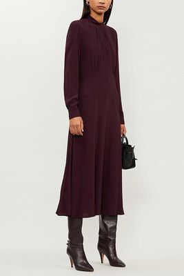 Ruby Gathered Crepe Midi Dress from Whistles