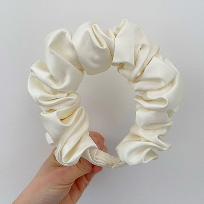 Ivory Scrunchie Headband from GeorgieColeUk