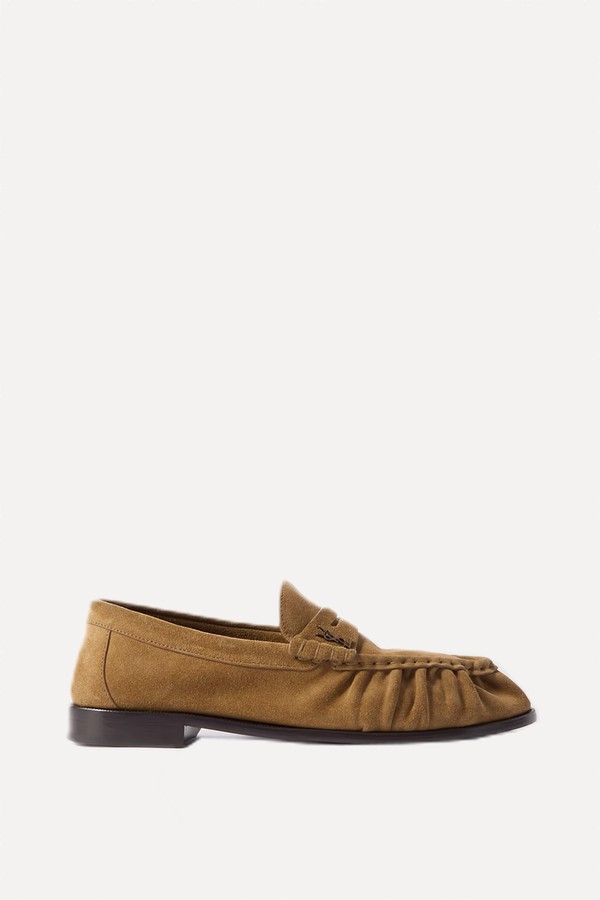 Le Loafer Suede Penny Loafers from Saint Laurent