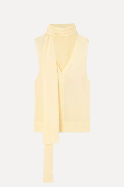 Maestra Scarf-Detailed Knitted Top from Jacquemus