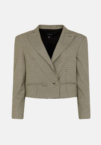 Dogtooth Strong Shoulder Cropped Jacket 