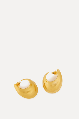 14ct Gold-Plated Vermeil Sabine Classic Hoop Earrings  from By Pariah