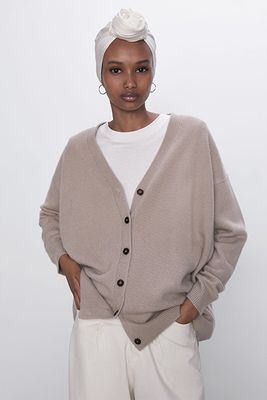 Buttoned Cashmere Cardigan from Zara