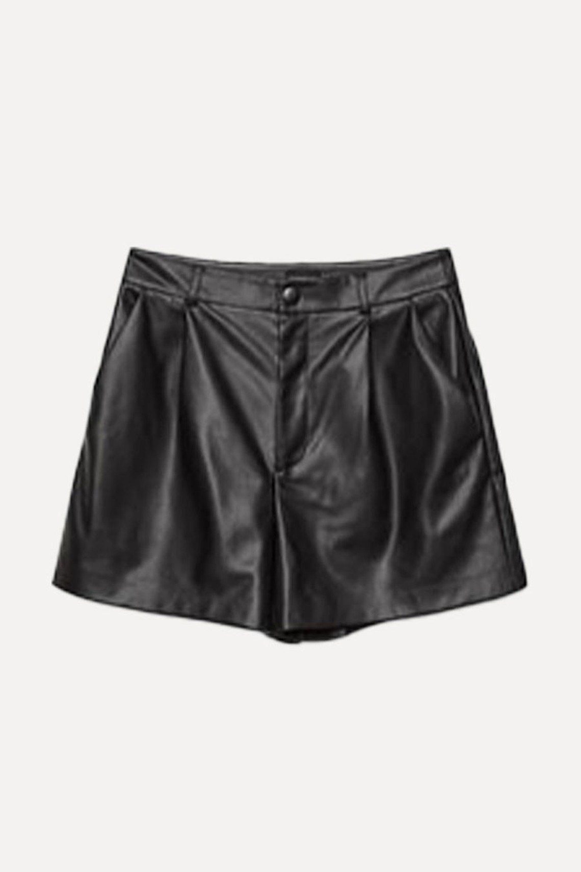 Darted Leather Effect Shorts from Stradivarius